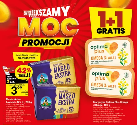 Masło ekstra Łowickie 82% tł. promocja w Twój Market