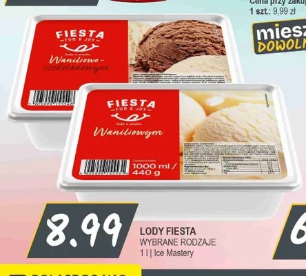 Lody Fiesta o smaku waniliowym promocja w Słoneczko