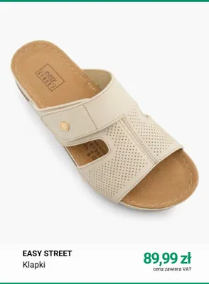 Klapki damskie Easy Street promocja w Deichmann