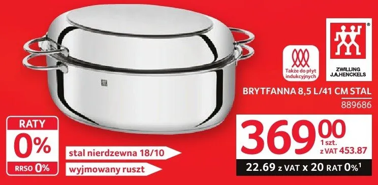 Brytfanna 8,5 l/41 cm Stal promocja w Selgros
