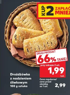 Drożdżówka z nadzieniem śliwkowym promocja w Kaufland