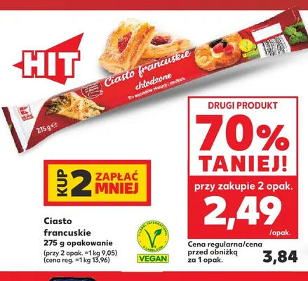 Ciasto francuskie K-Classic promocja w Kaufland