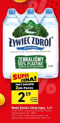 Woda Żywiec Zdrój niegazowana 6-pak promocja w Twój Market