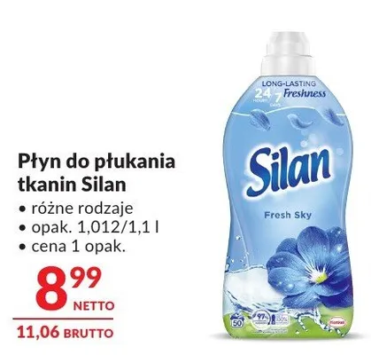 Płyn do płukania tkanin Silan różne rodzaje promocja w Makro