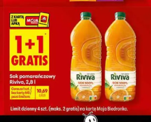 Sok pomarańczowy Riviva promocja w Biedronka