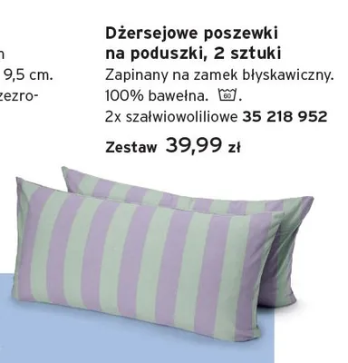 Dżersejowe poszewki na poduszki promocja w Tchibo