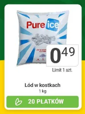 Lód w kostkach promocja w Stokrotka