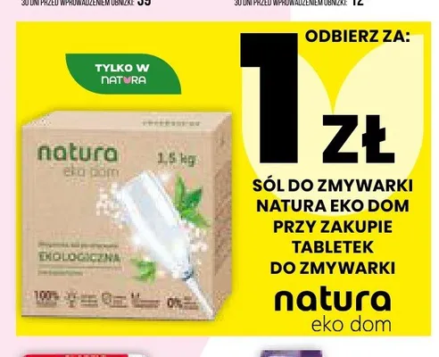 Sól do zmywarki Natura Eko Dom promocja w Drogerie Natura
