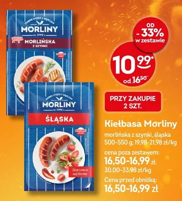 Kiełbasa Morliny morlińska z szynki promocja w Żabka