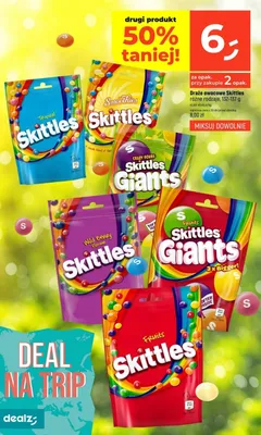 Draże owocowe Skittles Giants Fruits promocja w Dealz