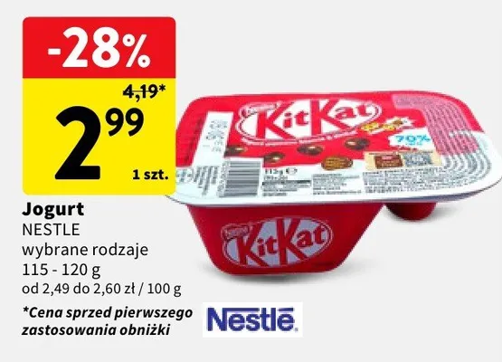 Jogurt wybrane rodzaje promocja w Intermarche