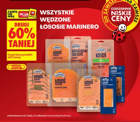 Łosoś wędzony wszystkie rodzaje promocja w Biedronka