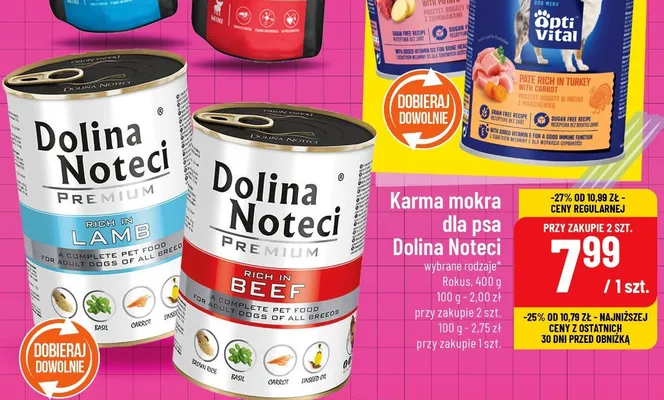 Karma mokra dla psa wybrane rodzaje Rokus promocja w POLOmarket
