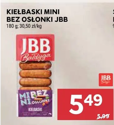 Kiełbaski mini bez osłonki JBB promocja w Stokrotka