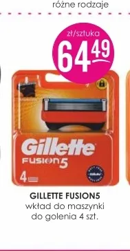 Wkład do maszynki do golenia Gillette Fusion5 4-pak promocja w Drogerie Jasmin