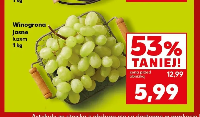Winogrona jasne promocja w Kaufland