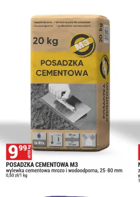Posadzka cementowa M3 mrozo i wodoodporna 25-80 mm promocja w Merkury Market