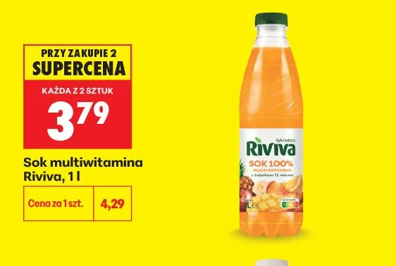 Sok multiwitamina Riviva promocja w Biedronka