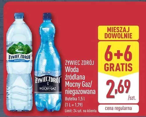 Woda źródlana niegazowana promocja w Aldi