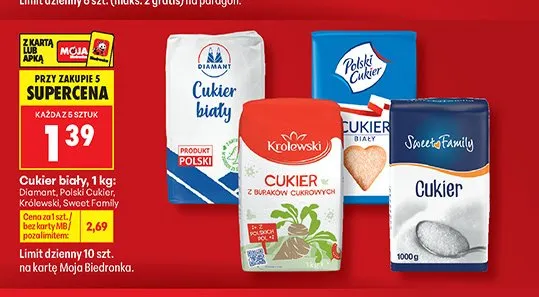 Cukier biały Sweet Family promocja w Biedronka