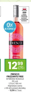 Wino bezalkoholowe Fresco Frizzante białe słodkie promocja w Twój Market