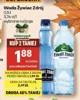 Woda Żywiec Zdrój promocja w Delikatesy Centrum
