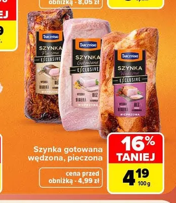 Szynka wędzona Tarczyński promocja w Carrefour