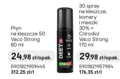 Spray na kleszcze, komary i meszki Vaco Strong 170 ml promocja w Castorama