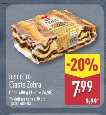 Ciasto Zebra Biscotto promocja w Aldi