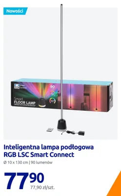 Inteligentna lampa podłogowa RGB LSC Smart Connect promocja w Action