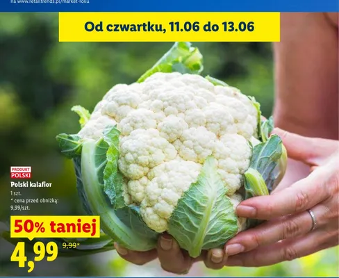 Kalafior polski promocja w Lidl