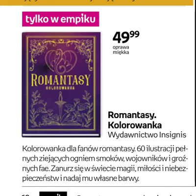 Romantasy. Kolorowanka promocja w Empik