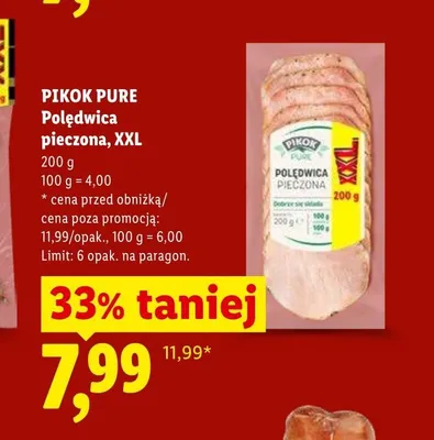 Polędwica pieczona PIKOK PURE XXL promocja w Lidl