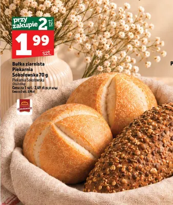 Bułka ziarnista Piekarnia Sokołowska promocja w TOPAZ