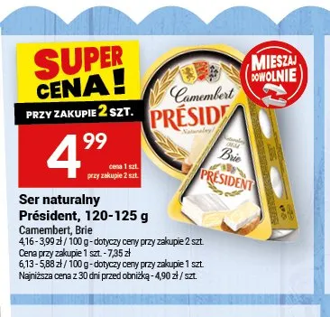 Ser naturalny Camembert Président promocja w Twój Market