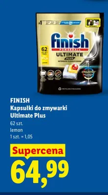 Kapsułki do zmywarki Finish Powerball Ultimate Plus Lemon promocja w Lidl