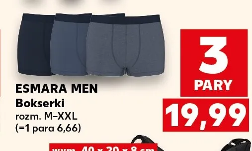Bokserki męskie Esmara 3-pak promocja w Kaufland