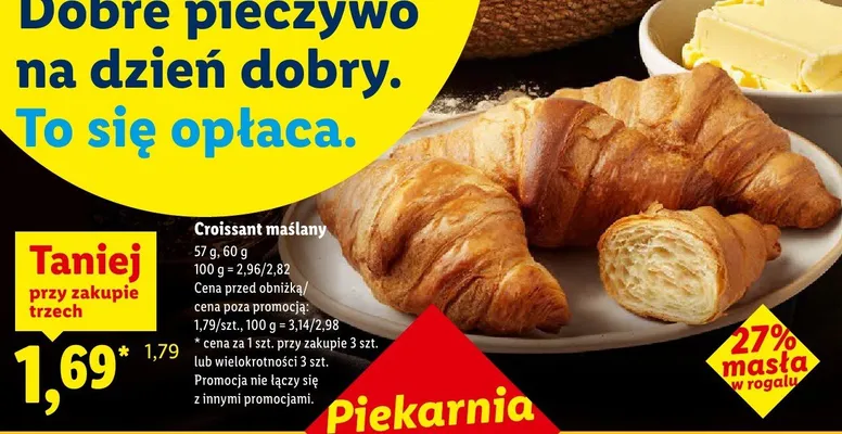 Croissant maślany promocja w Lidl