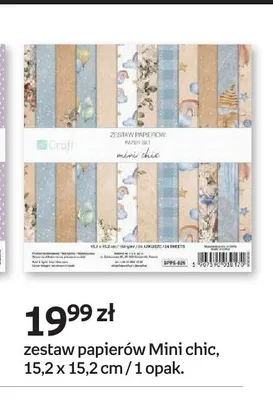 Zestaw papierów Mini chic d-Craft 15,2x15,2 cm promocja w Empik