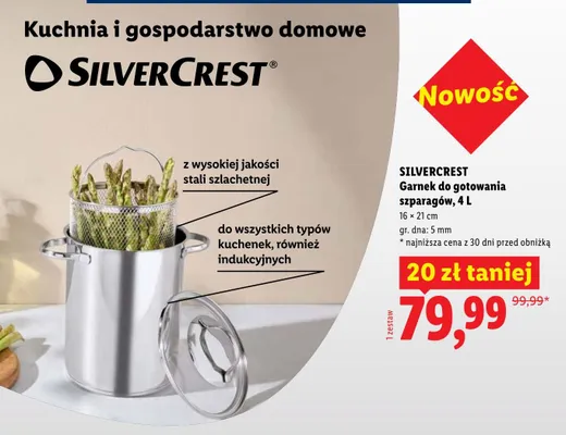 Garnek do gotowania szparagów promocja w Lidl