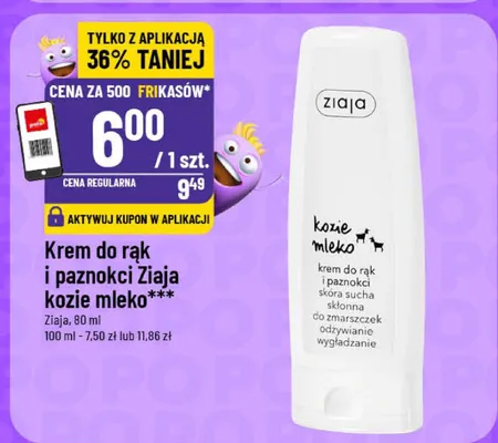 Krem do rąk i paznokci kozie mleko promocja w POLOmarket