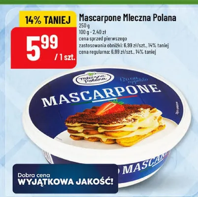 Mascarpone Mleczna Polana promocja w POLOmarket