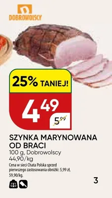 Szynka marynowana od Braci Dobrowolscy promocja w Chata Polska