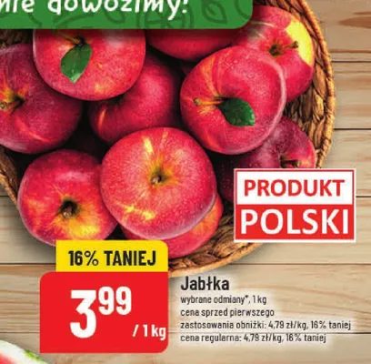 Jabłka wybranych odmian promocja w POLOmarket