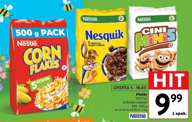 Płatki wybrane rodzaje promocja w Intermarche