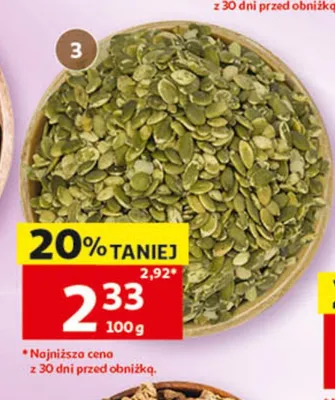Pestki dyni łuskane promocja w Auchan