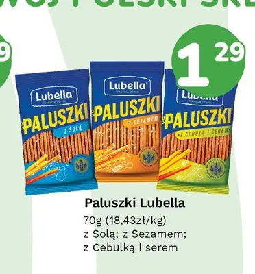 Paluszki Lubella z cebulką i serem promocja w Limonka