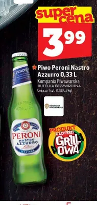 Piwo Peroni Nastro Azzurro promocja w TOPAZ