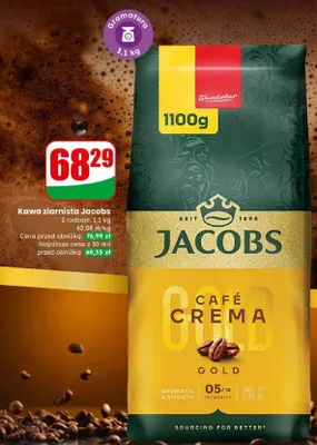 Kawa ziarnista 2 rodzaje 1 kg promocja w Dino