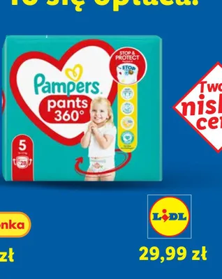 Pieluchy Pants 360° rozmiar 5 promocja w Lidl